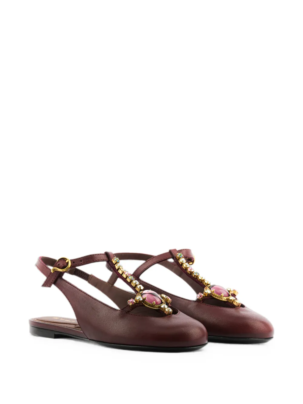 ETRO crystal-embellished sling-back pumps Bruin