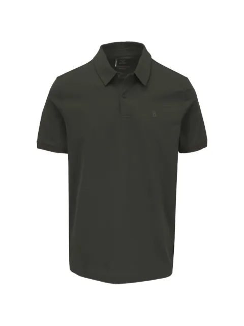 BOGNER Timo pique-weave logo-patch polo shirt