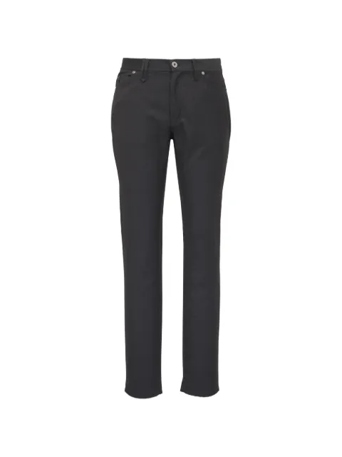 Brioni five-pocket logo-patch jeans