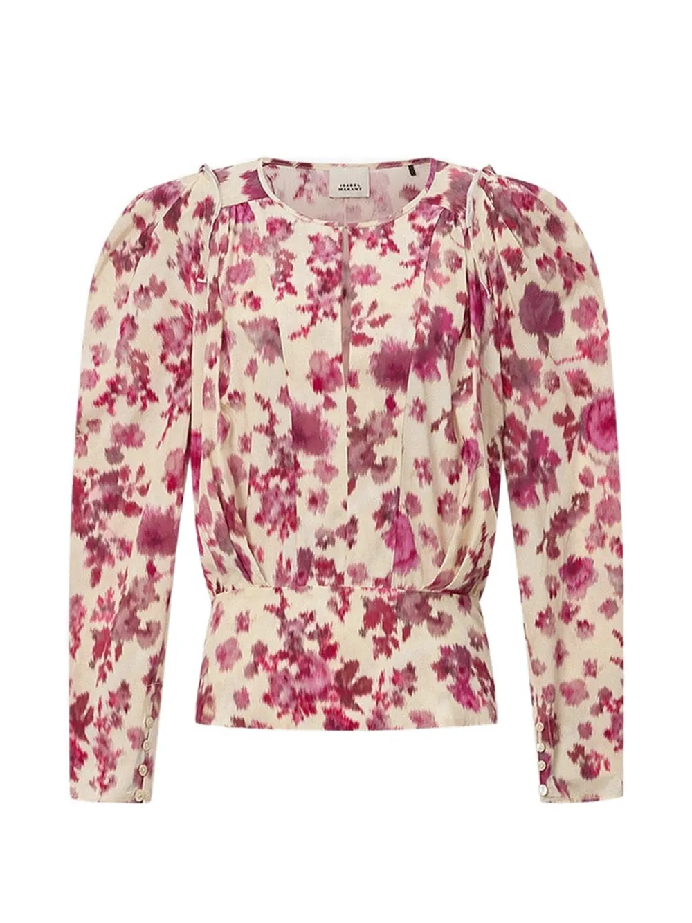 Isabel Marant Zarga Floral-print Blouse In Animal Print