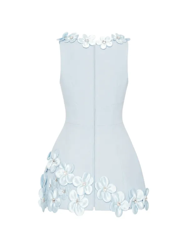 bronx and banco blue floral dress Women's Estelle Crystal-Embellished Floral-Appliquéd Minidress - White RENTAL PERIOD:Try-On Mon/Tues ONLY this Jasmine strapless gown 90s Outfits Inspo for holiday style
