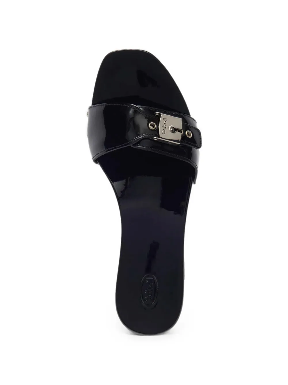Scholl Pescura patent-leather sandals Zwart