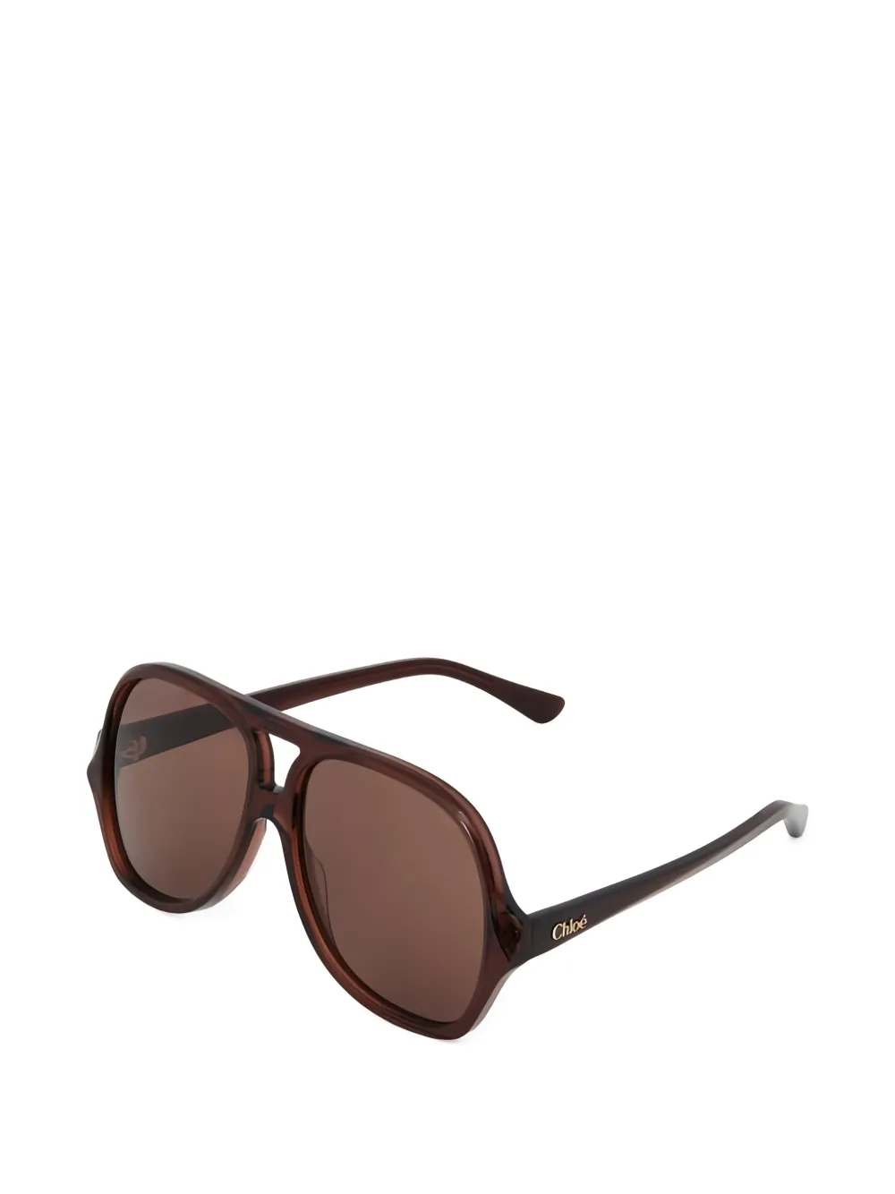 Chloé Eyewear Salomé zonnebril met piloten montuur Bruin