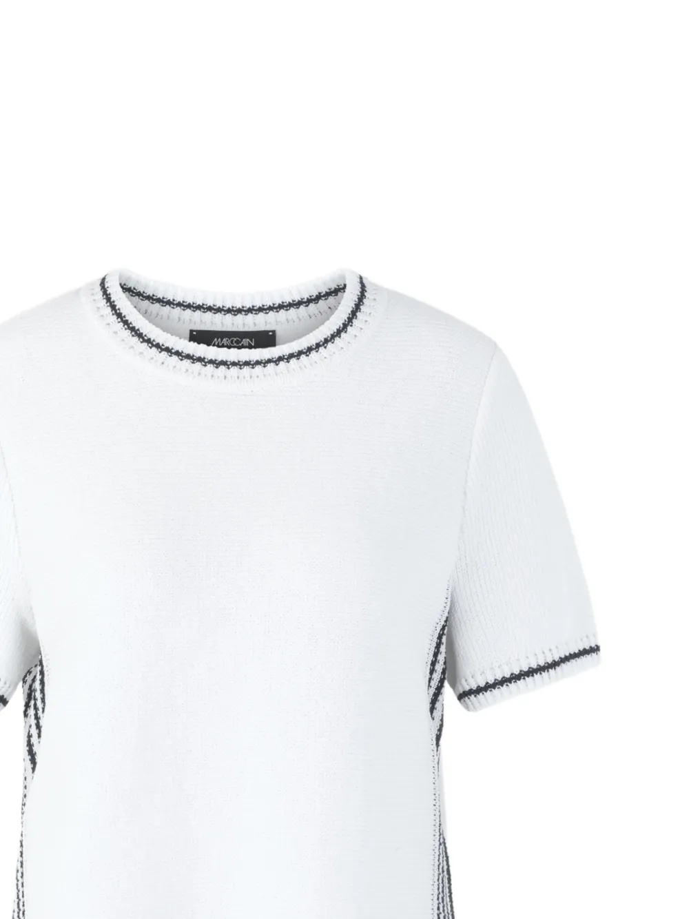  Marccain Jersey Con Ribete En Contraste - Blanco 