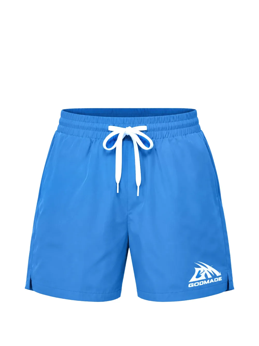 GODMADE logo-print drawstring swim shorts - Blu