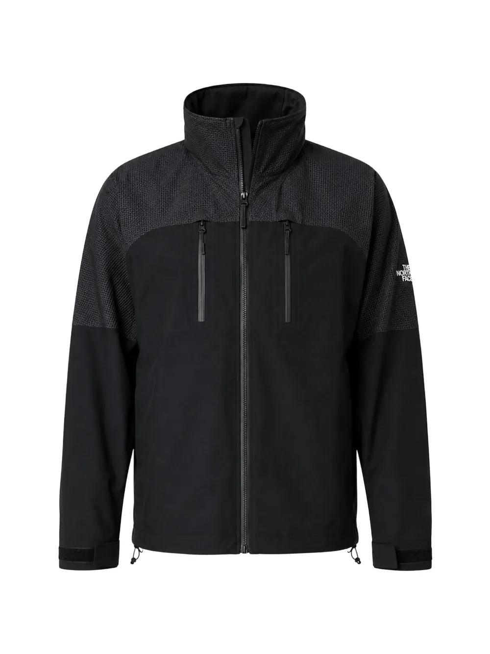 The North Face panelled check-pattern jacket - Black