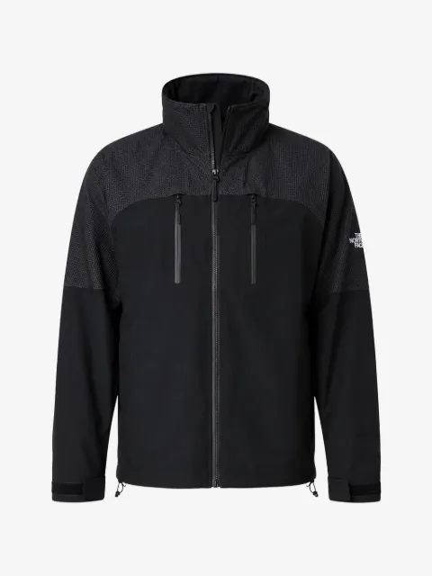 The North Face panelled check-pattern jacket