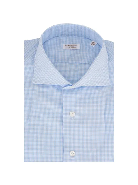 BORRIELLO NAPOLI gingham-pattern button-down shirt