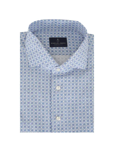 EMANUEL BERG geometric-print long-sleeves button-down shirt