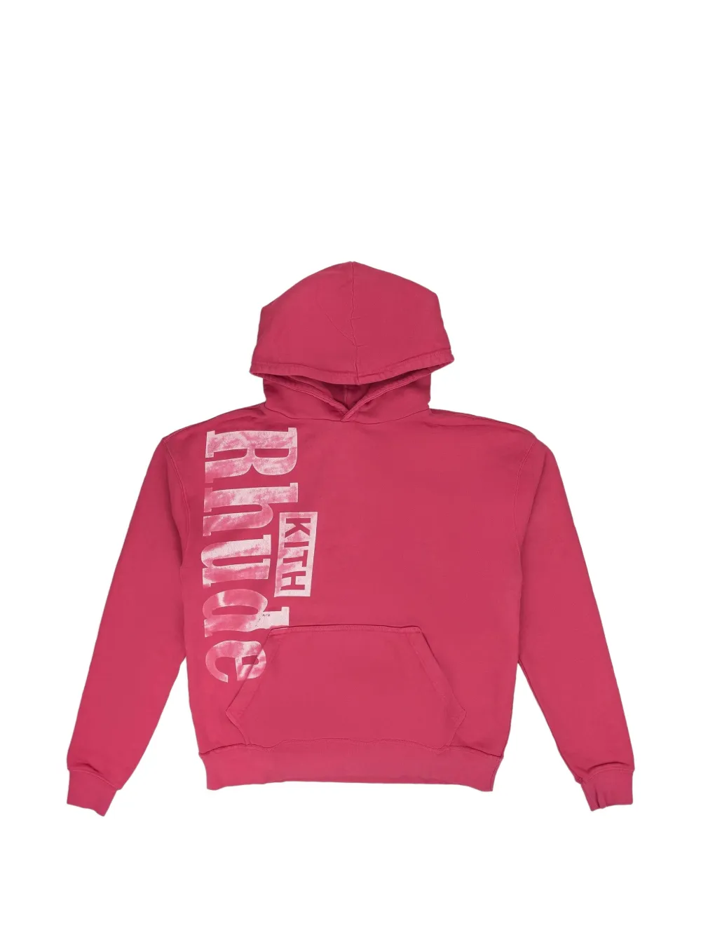 RHUDE x Kith logo-print cotton hoodie - Rosa