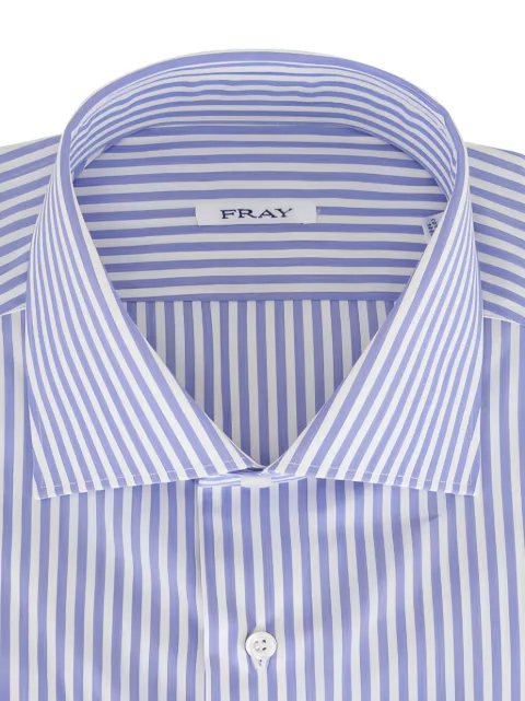 Fray striped-pattern shirt