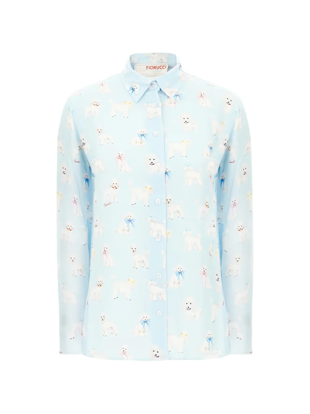 Fiorucci poodle-print long-sleeve shirt - Blu