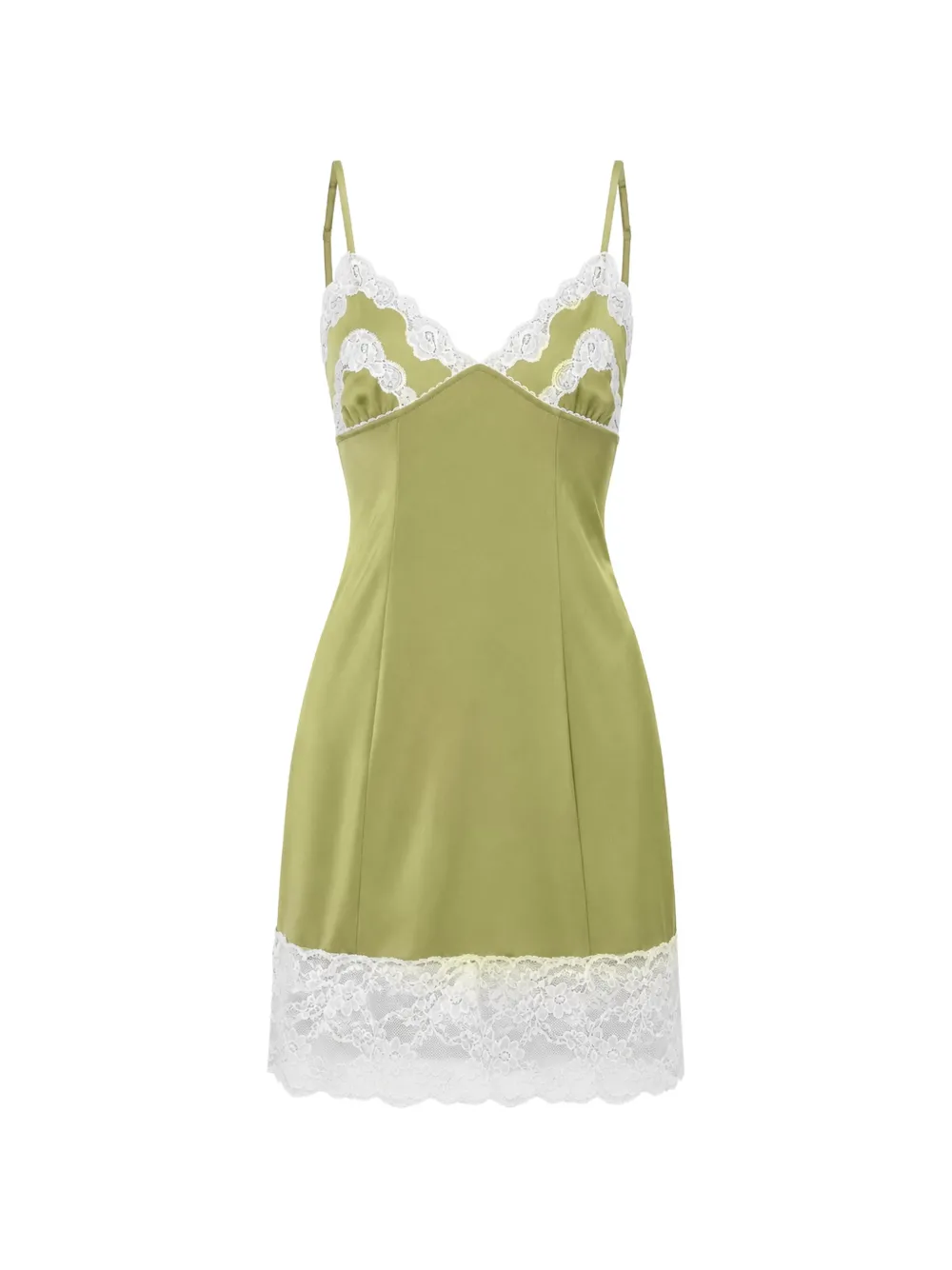 Chloé lace-trim nightdress - Giallo