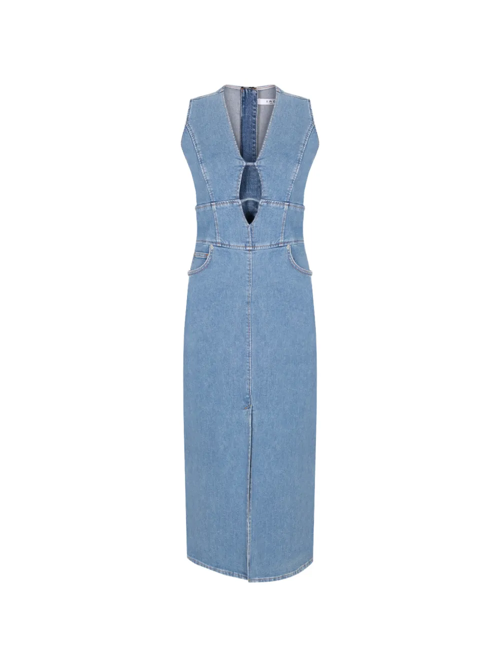 Iro Cut-out V-neck Maxi Dress In Blue