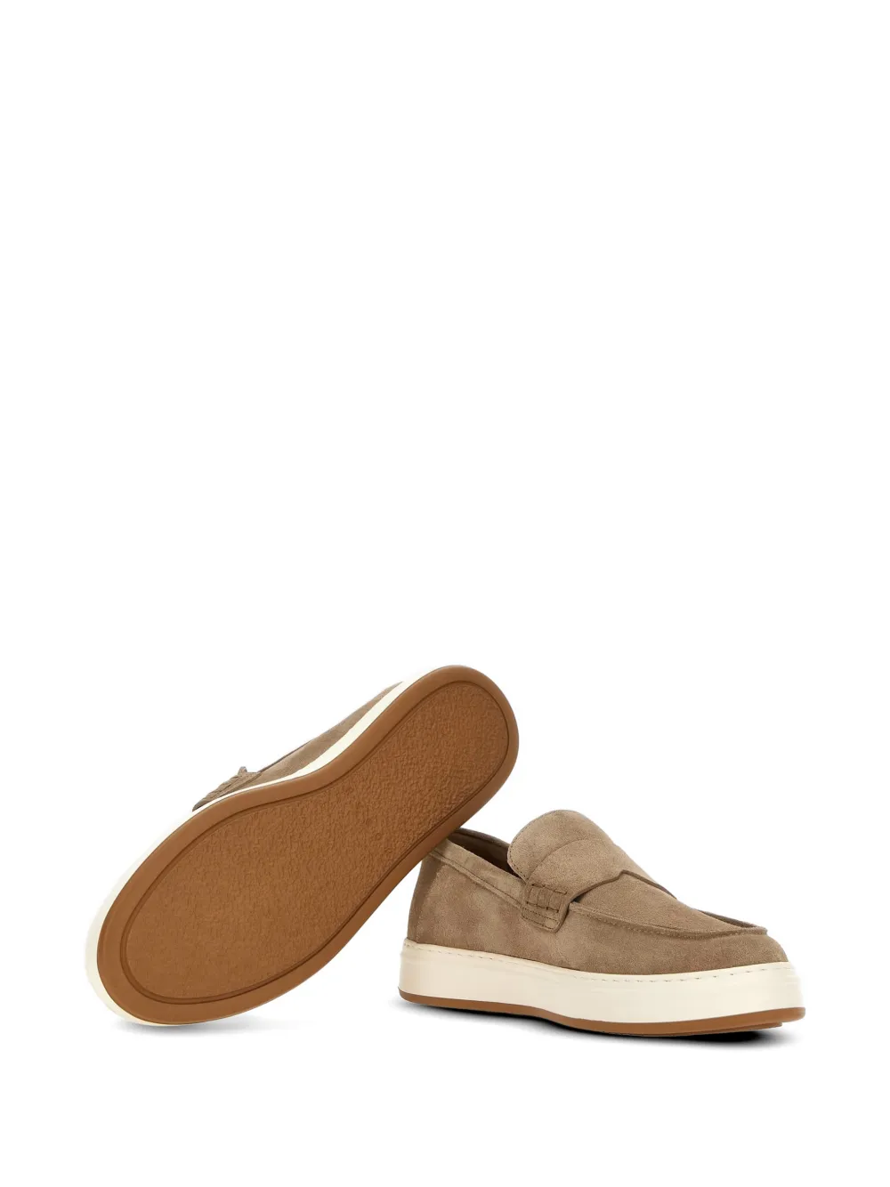 Hogan H-TV suede penny loafers Beige