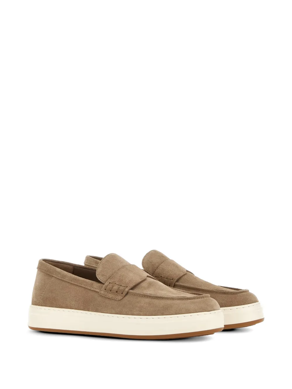 Hogan H-TV suede penny loafers Beige