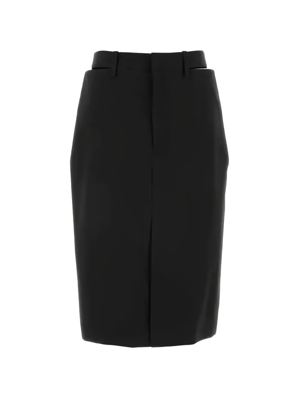 Jil Sander cut-out wool skirt - Nero