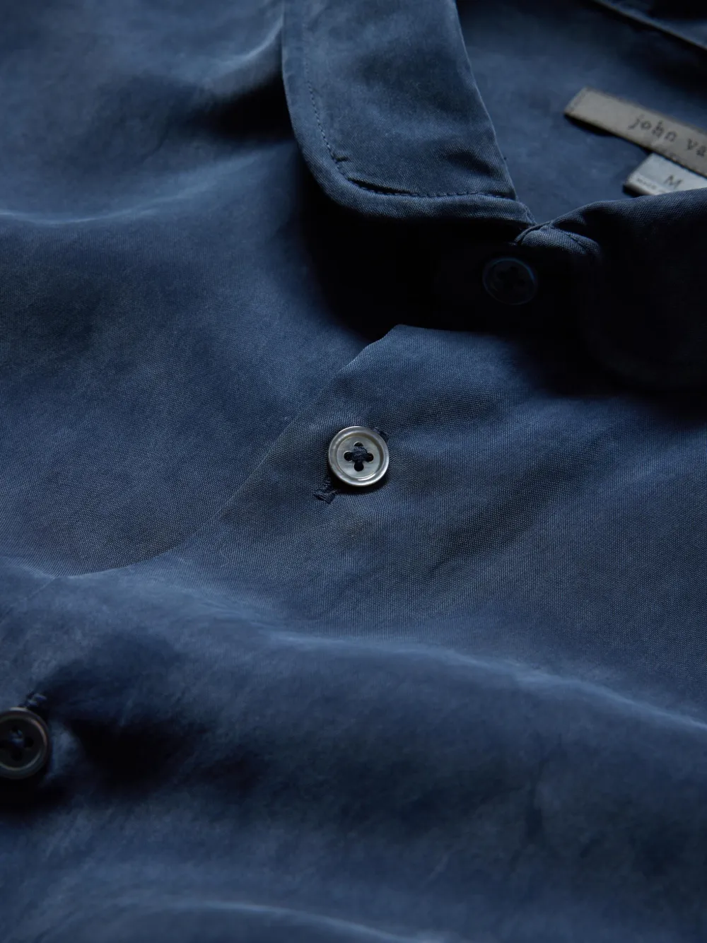 John Varvatos Orchard overhemd met ronde kraag en lange mouwen Blauw