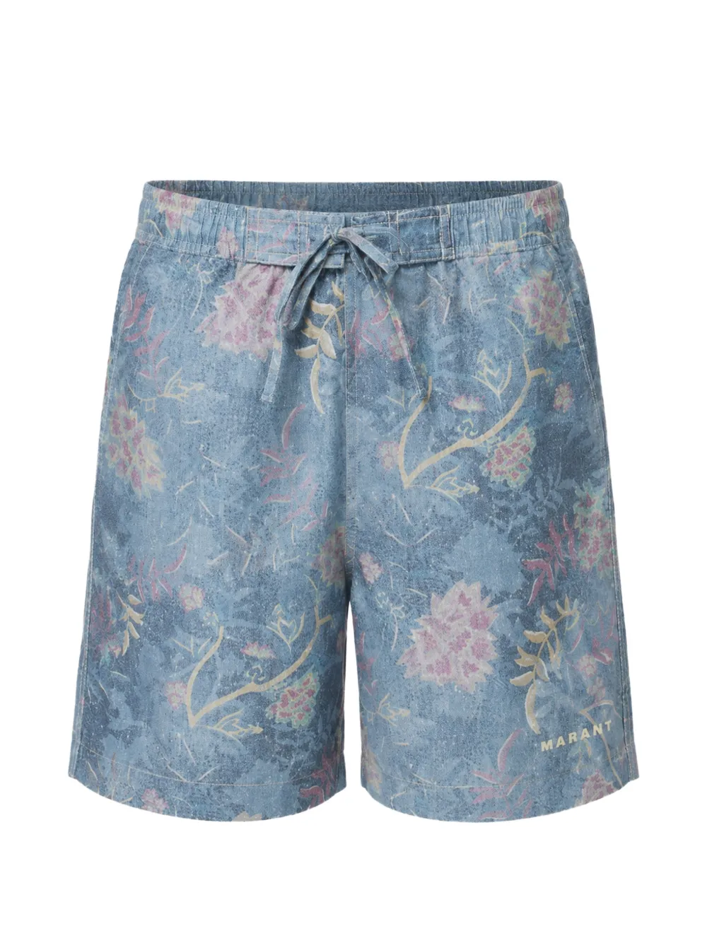 ISABEL MARANT floral-print drawstring swim shorts - Blau