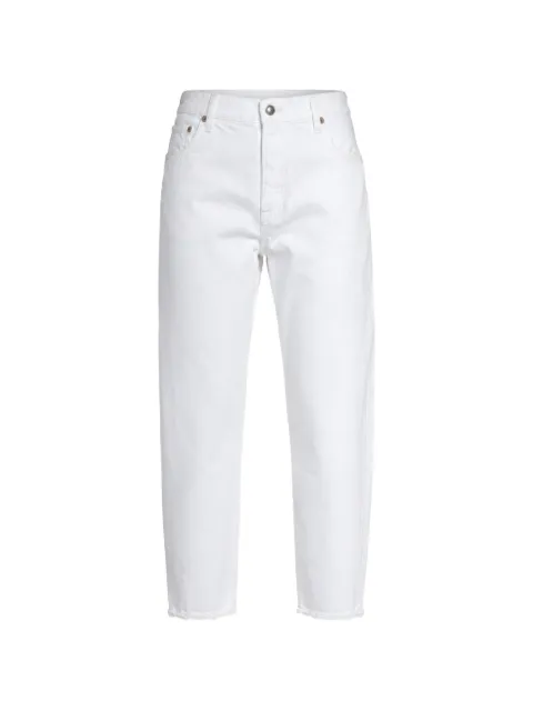 R13 logo-embroidered frayed-hem jeans