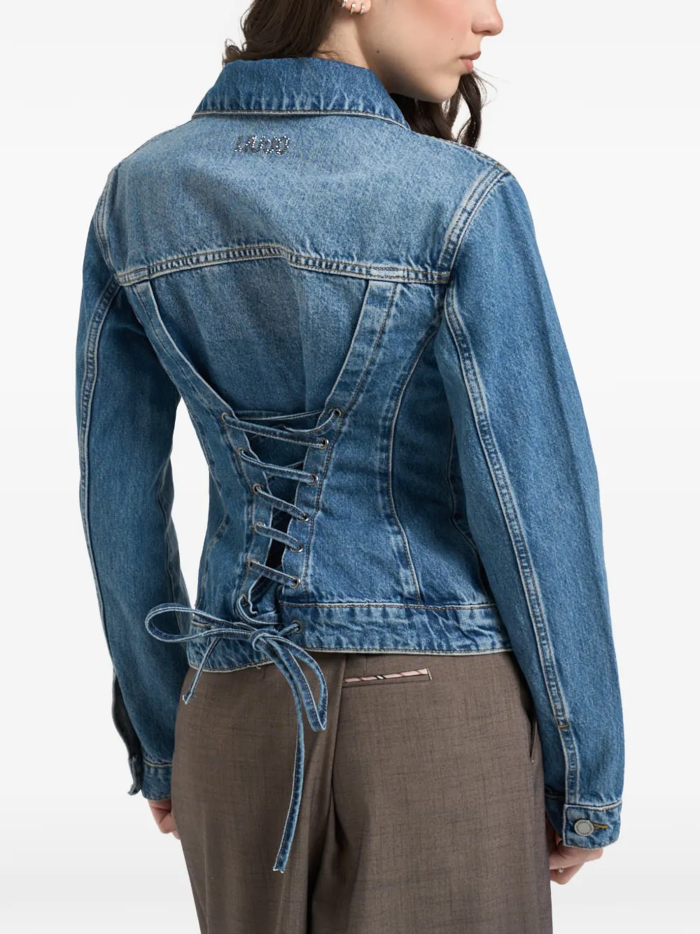 LIU JO Denim jack met veters Blauw