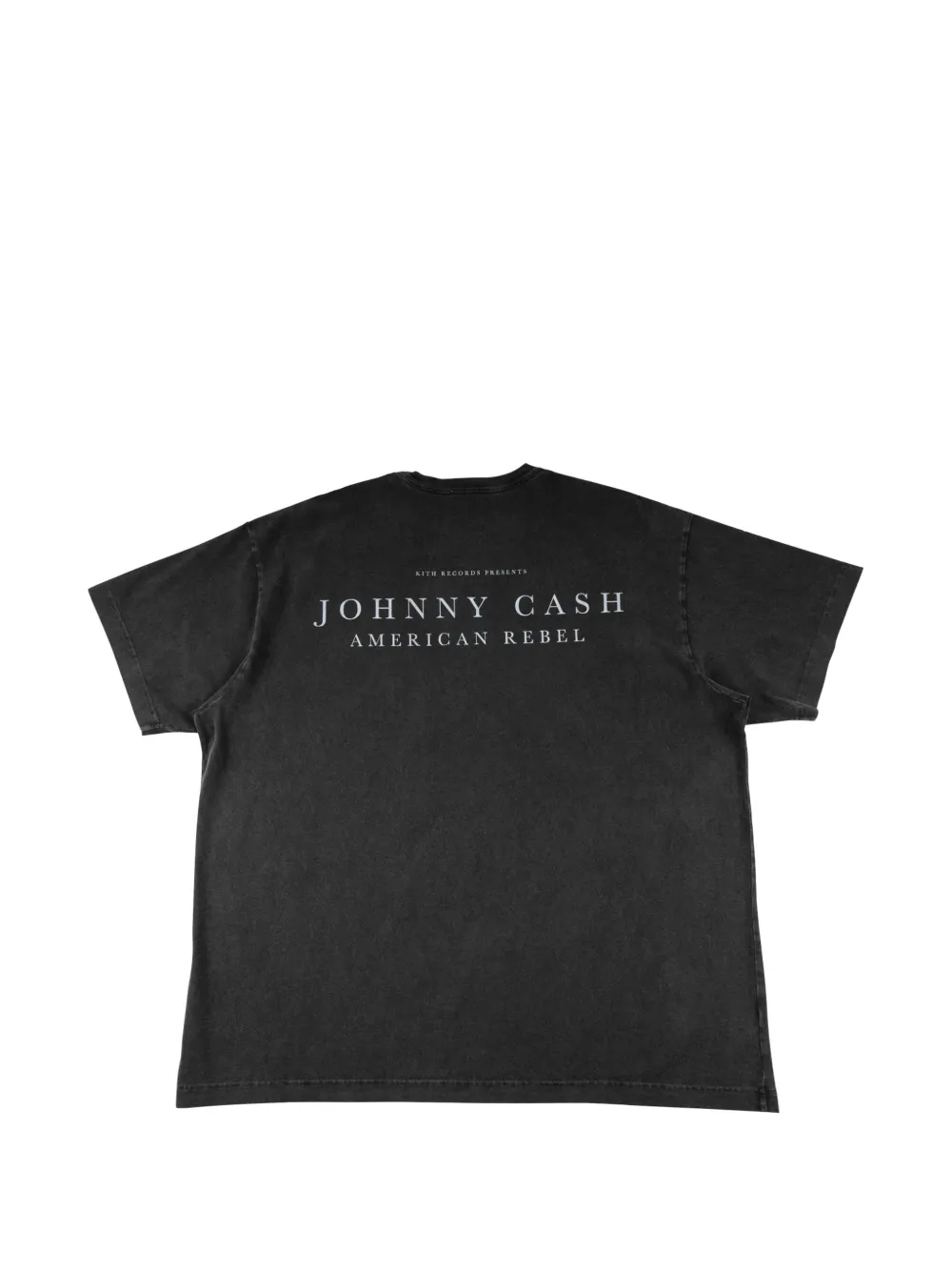 KITH x Johnny Cash American Flag Walk The Line T-shirt Zwart
