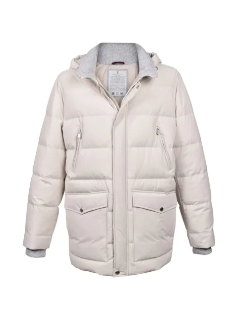 Brunello Cucinelli пуховик с капюшоном