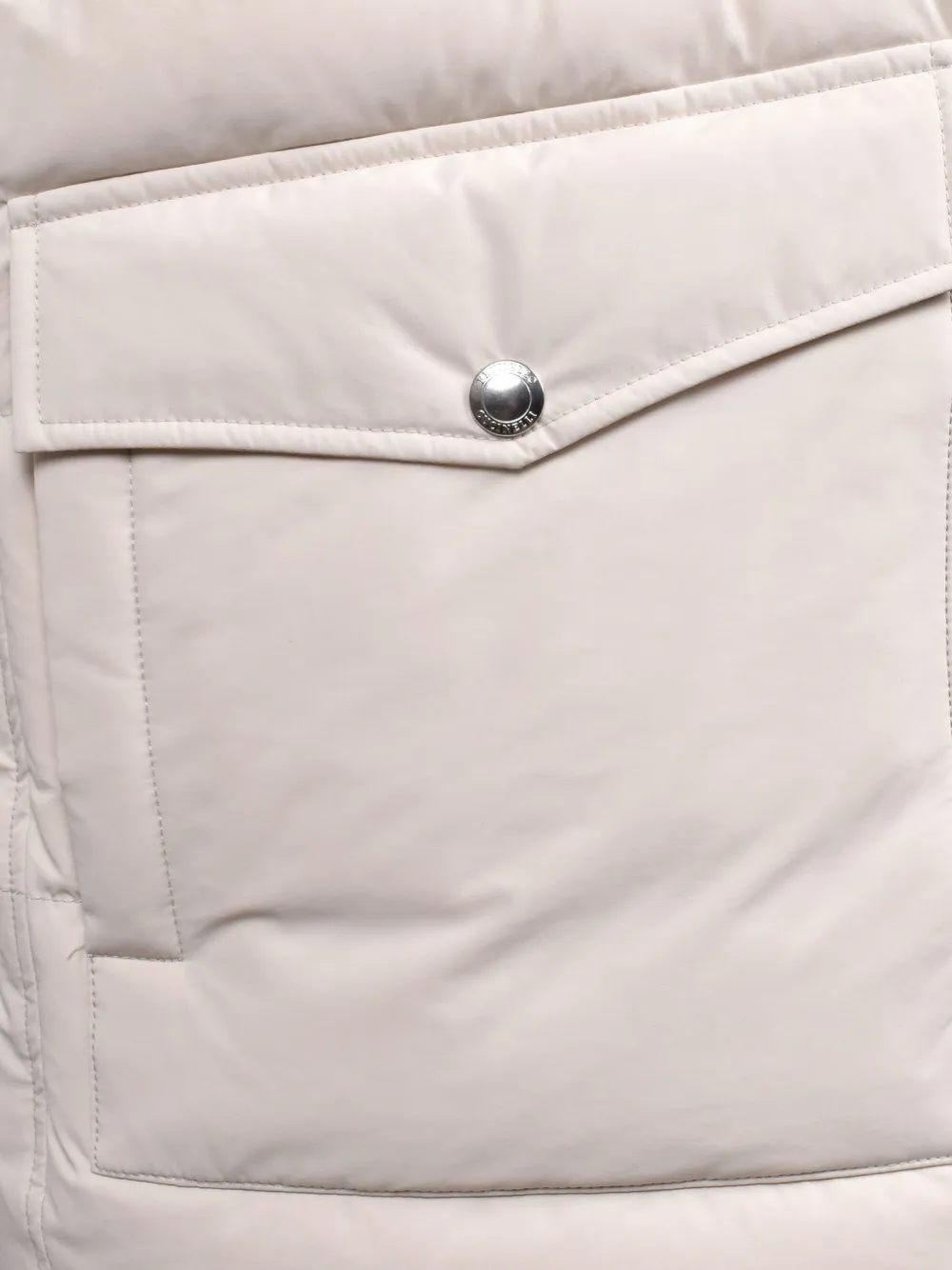 Brunello Cucinelli Gewatteerd jack met capuchon Wit