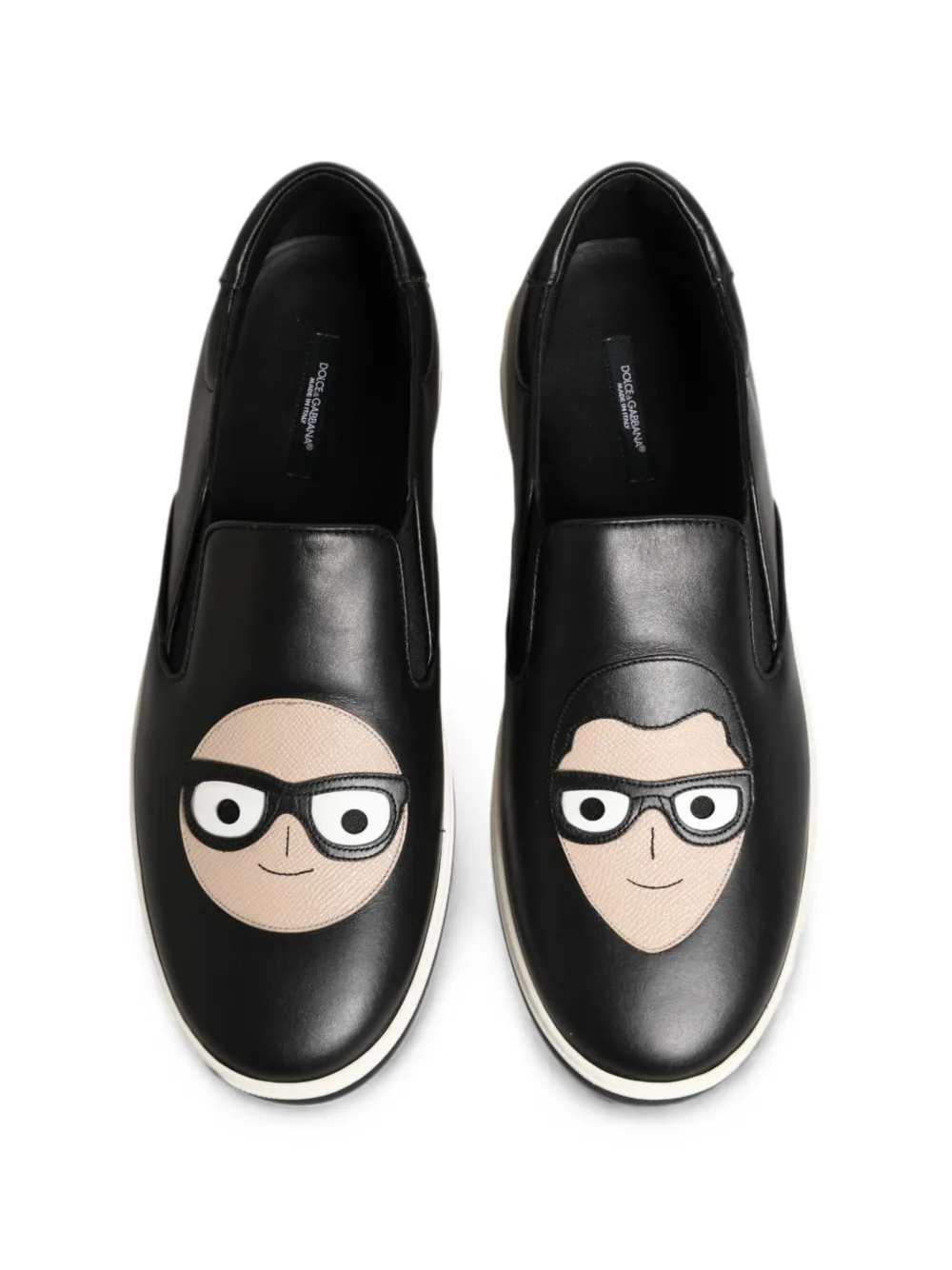 Dolce & Gabbana Leren sneakers Zwart