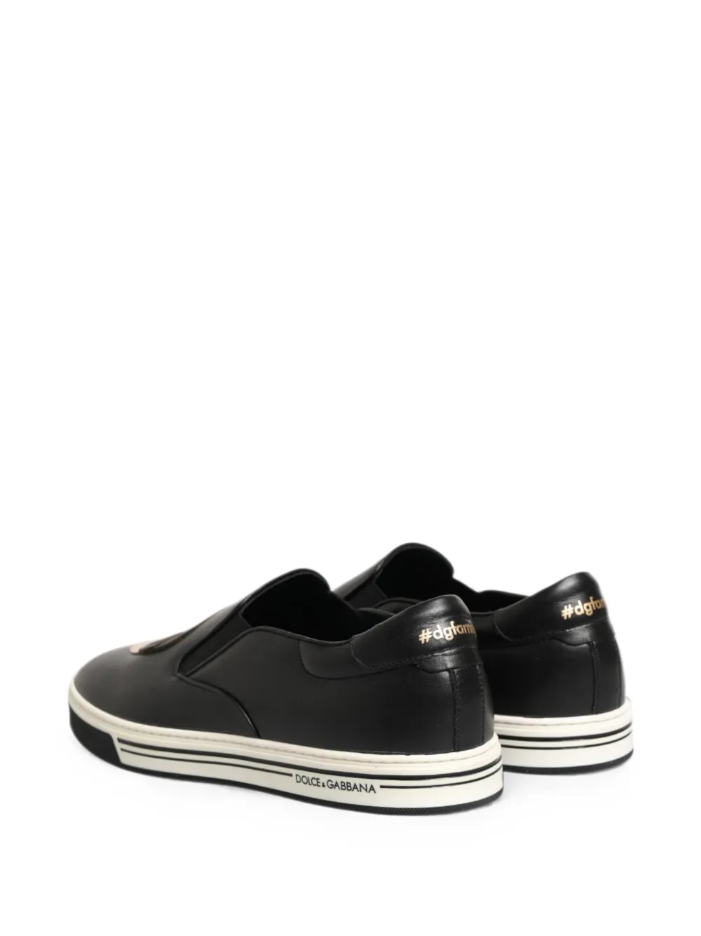 Dolce & Gabbana Leren sneakers Zwart