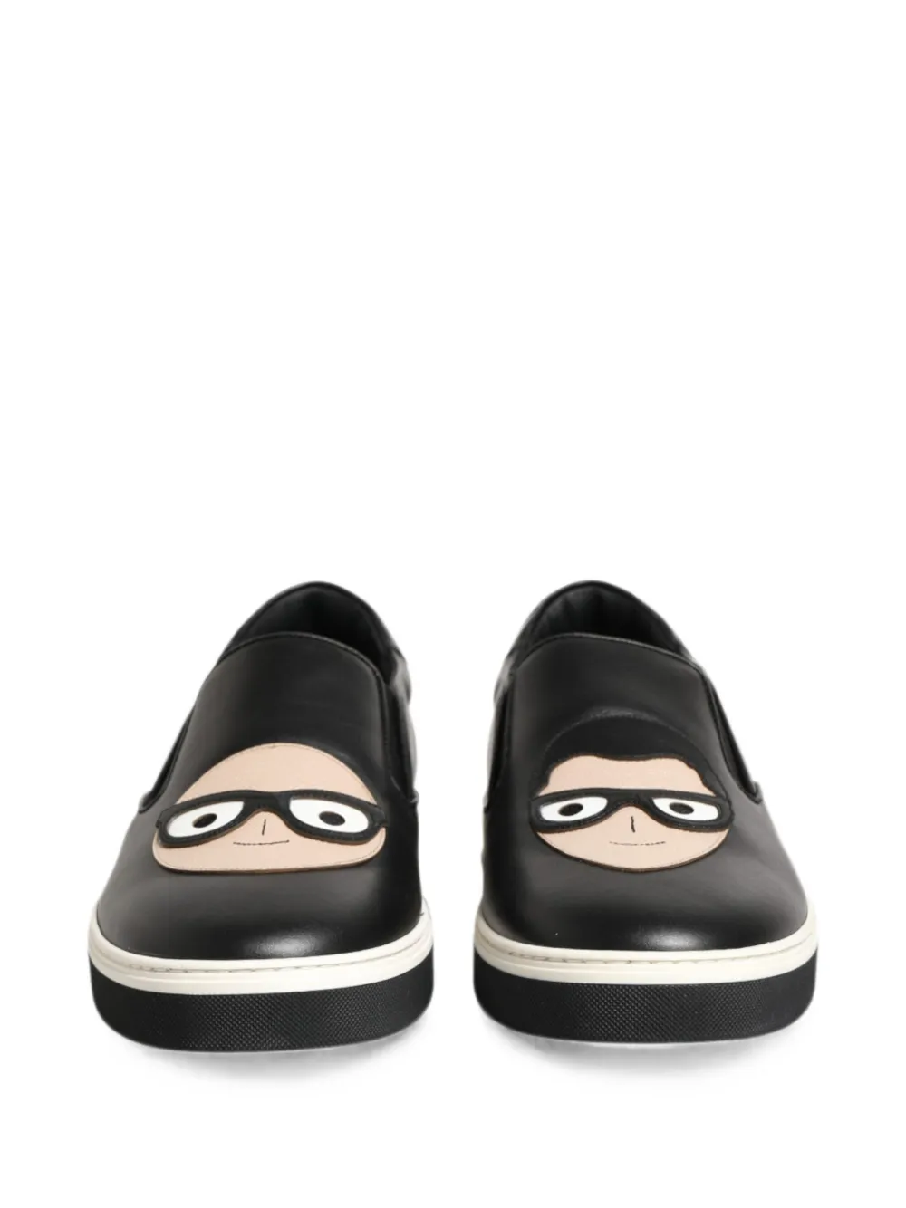Dolce & Gabbana Leren sneakers Zwart
