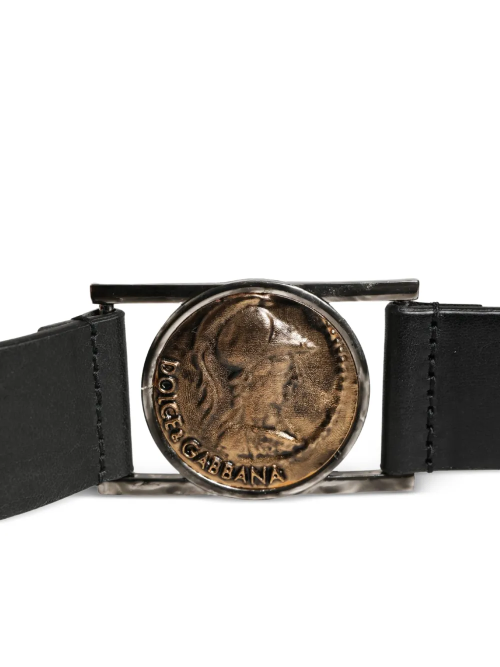 Dolce & Gabbana Leren riem Zwart