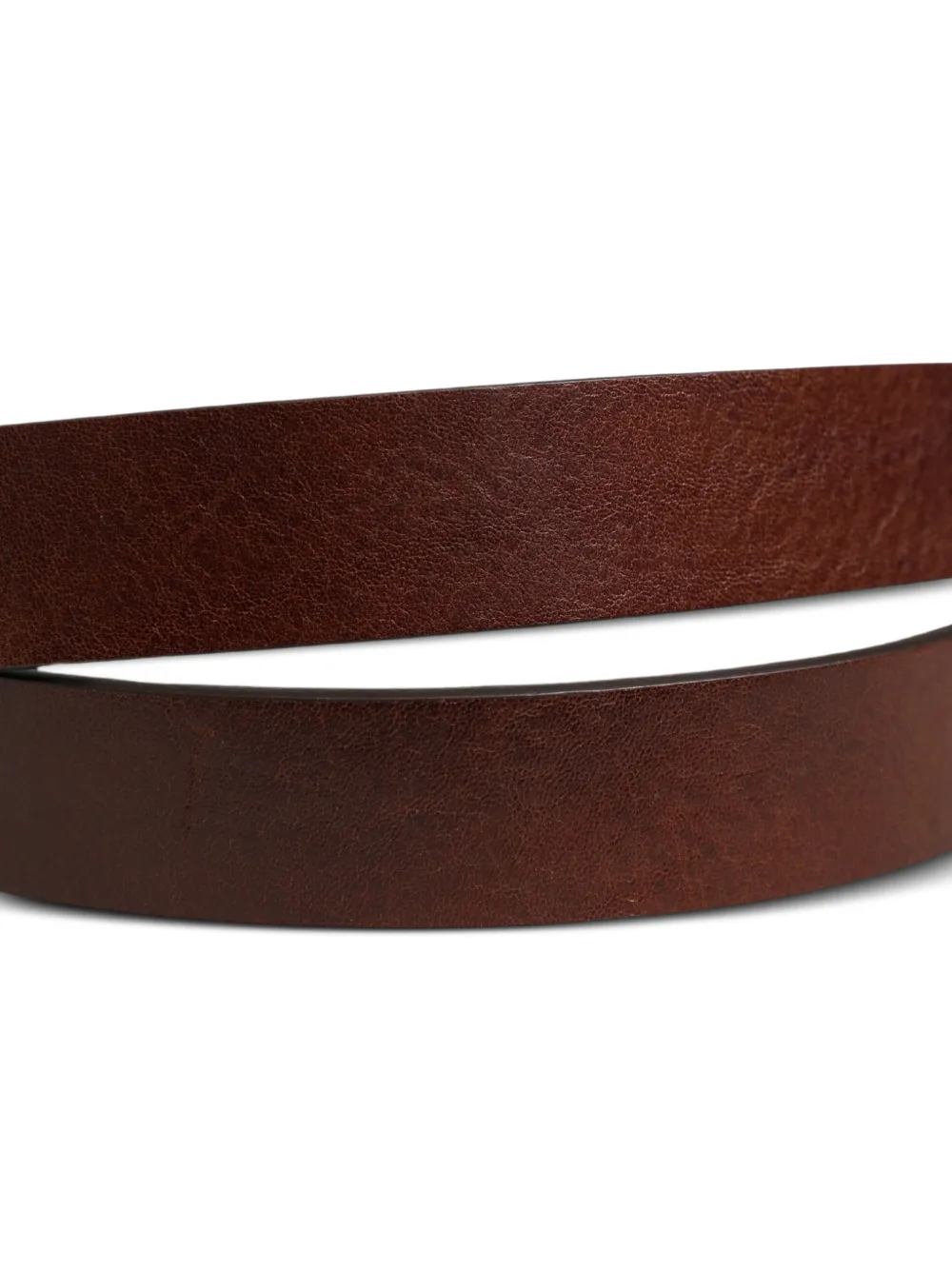 Dolce & Gabbana Leren riem met logoplakkaat Bruin