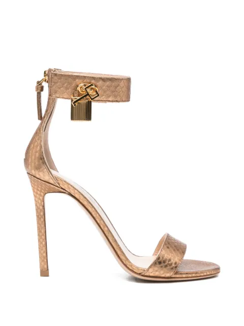 Tom Ford Pre-Owned Padlock snakeskin-effect sandals