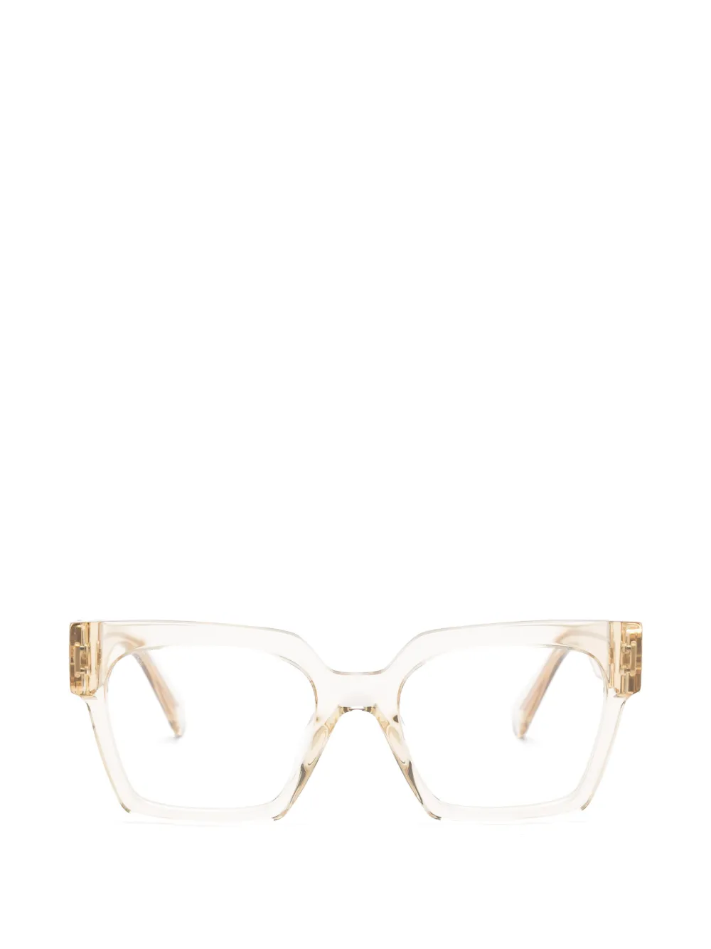 Miu Miu Pre-Owned lunettes de vue carrées à plaque logo - Tons neutres