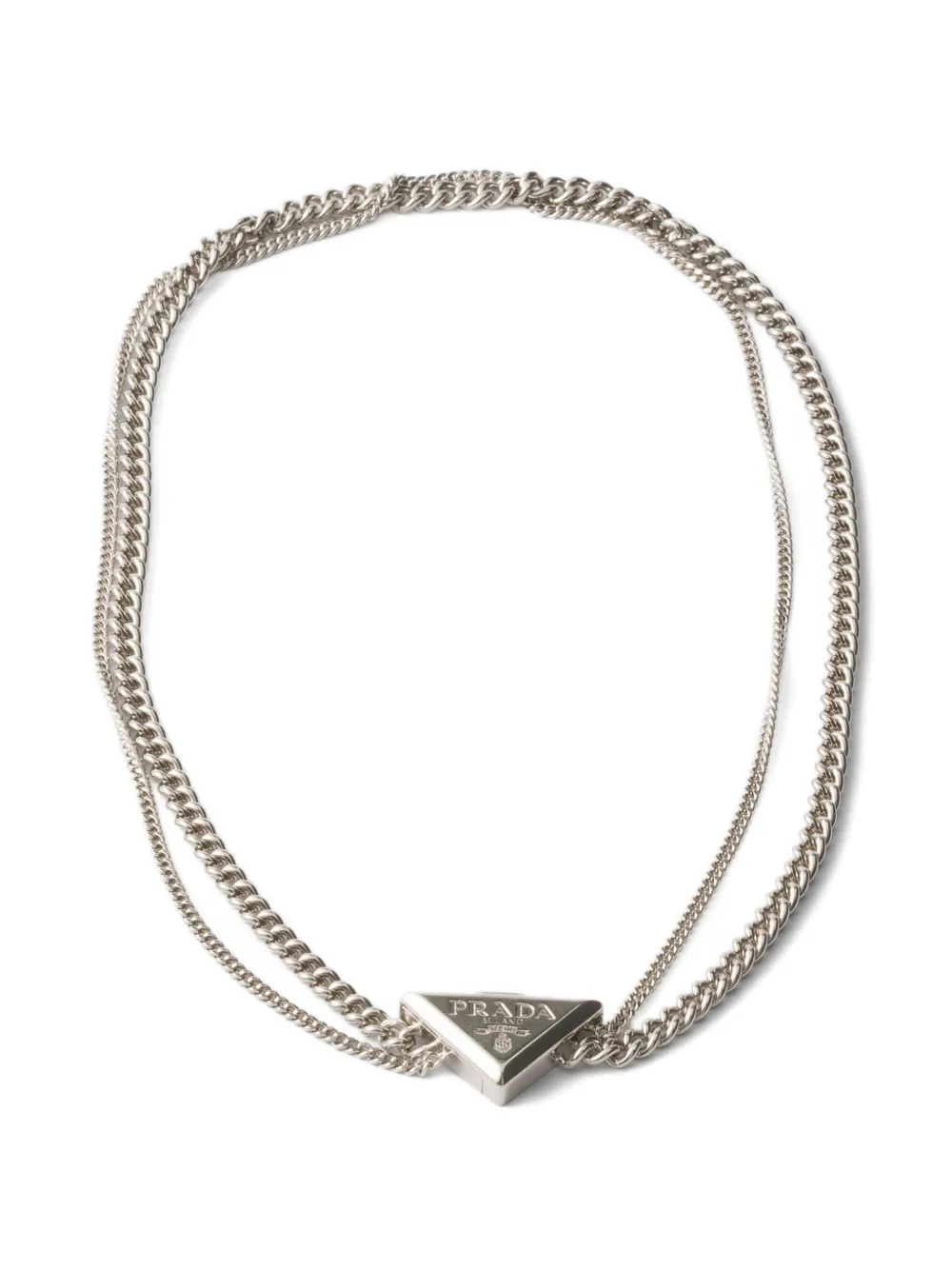 Prada metal necklace - Argento