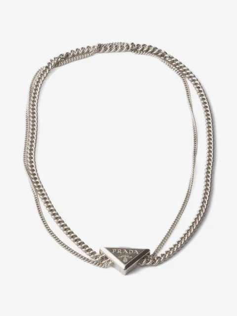 Prada metal necklace