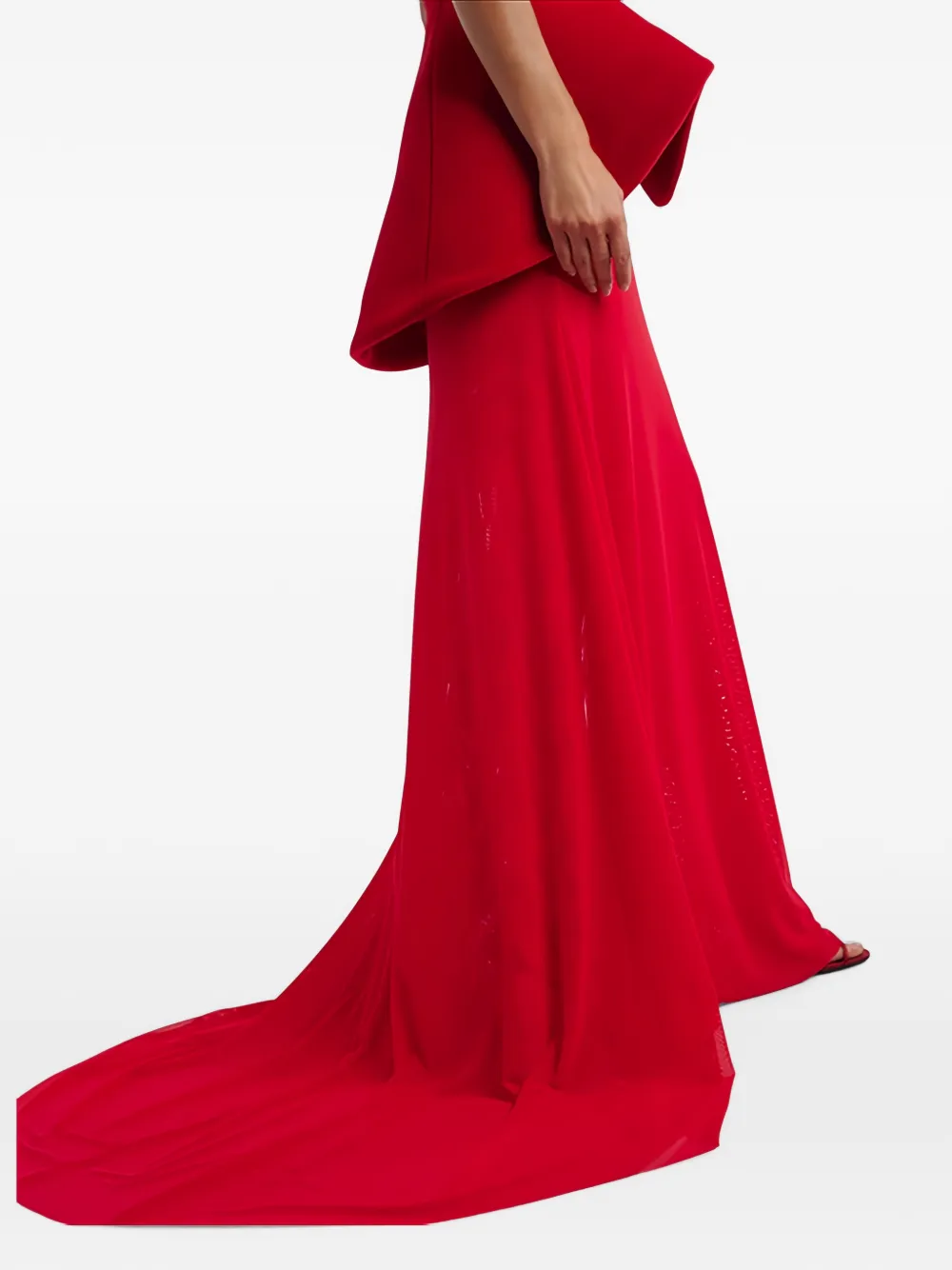 David Koma Strapless avondjurk Rood