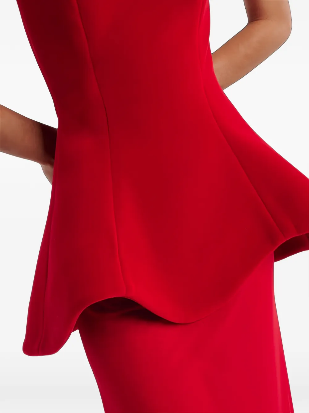 David Koma Strapless avondjurk Rood