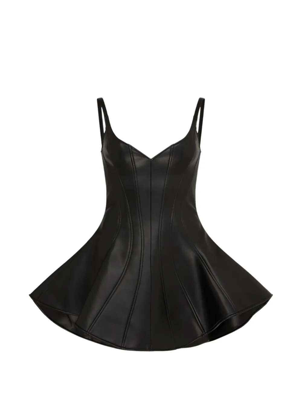 David Koma corset-style panelled mini dress - Nero