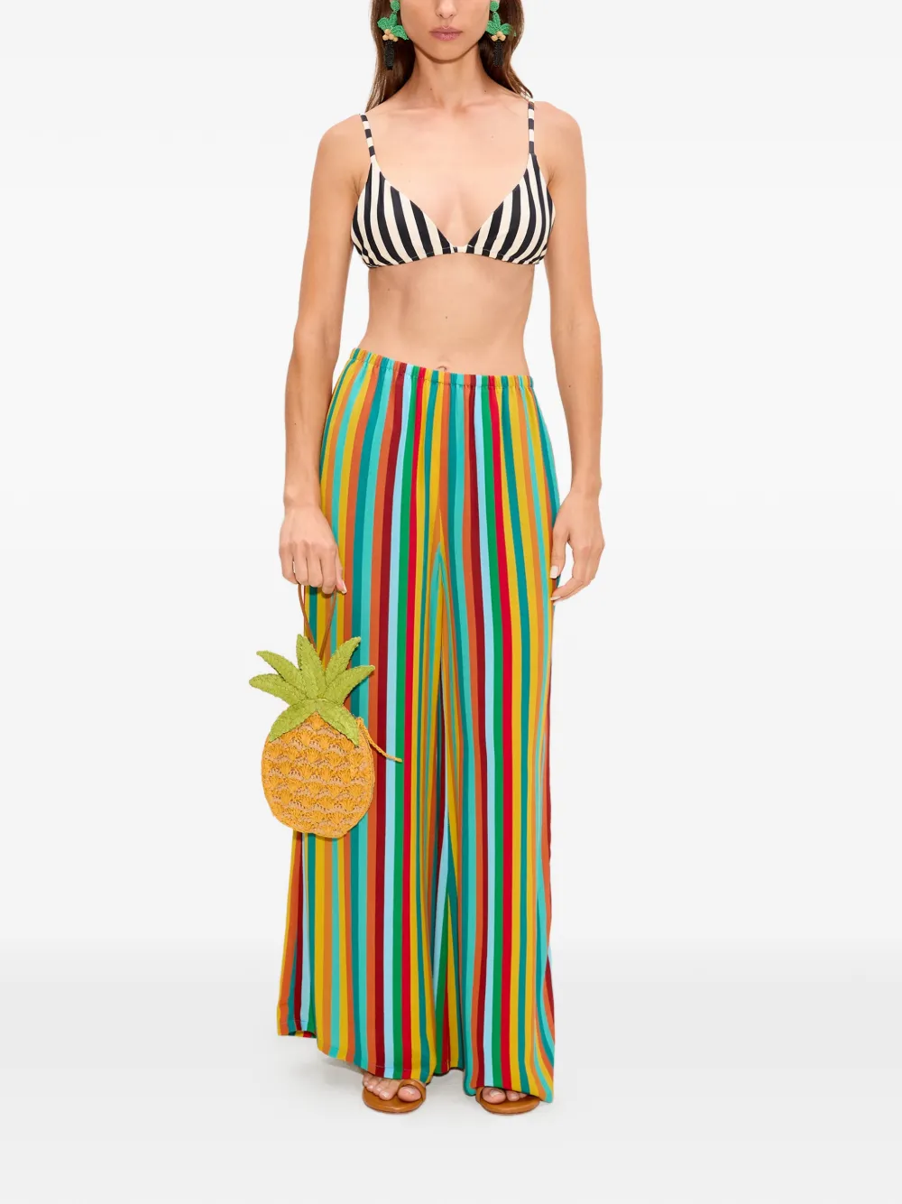 Simon Miller Pineapple Wristlet geweven clutch Geel