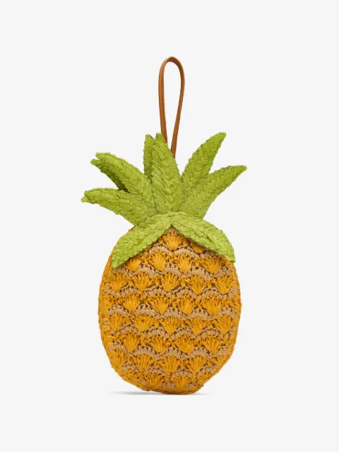 Simon Miller Pineapple Wristlet woven clutch bag