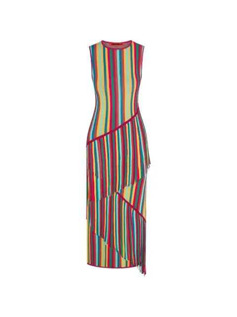 Simon Miller Spiral-knit fringed maxi dress