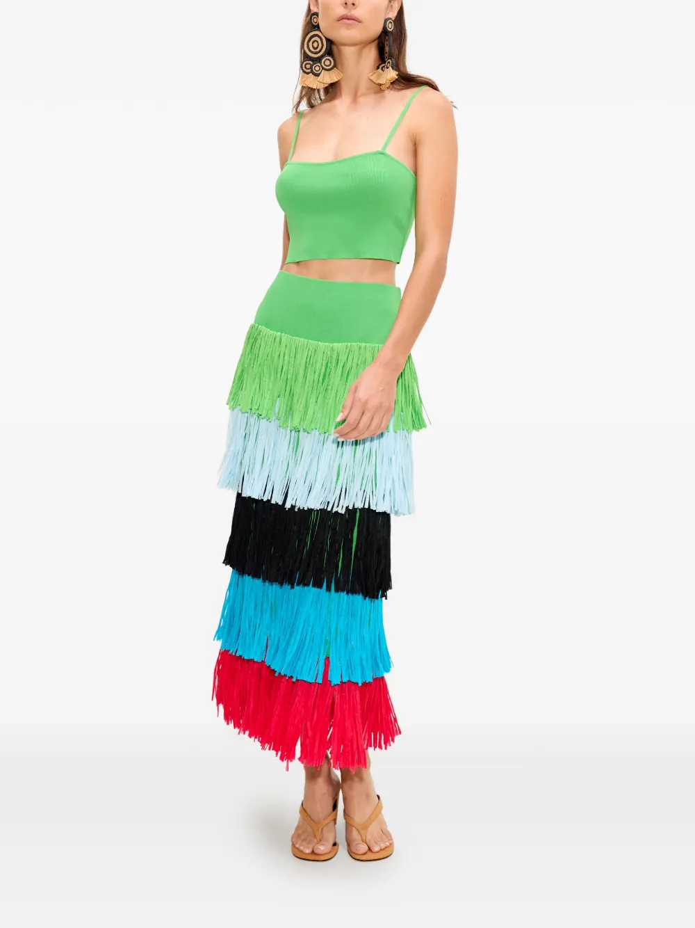  Simon Miller Top Monroe Con Detalle De Borlas - Verde 
