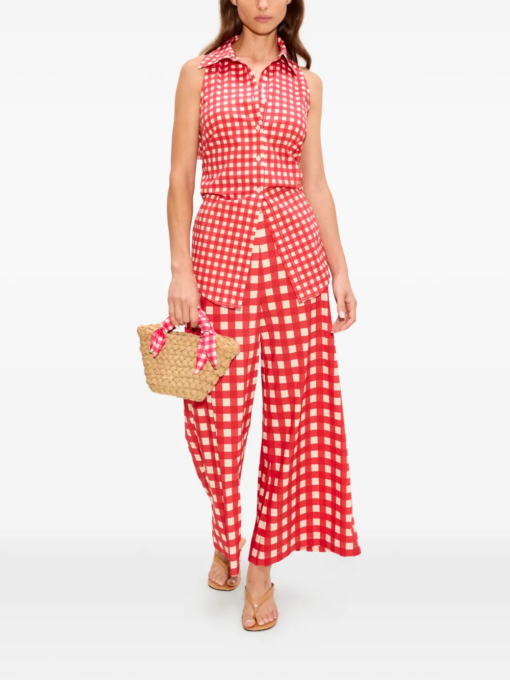  Simon Miller Top Loch A Cuadros Gingham - Rojo 