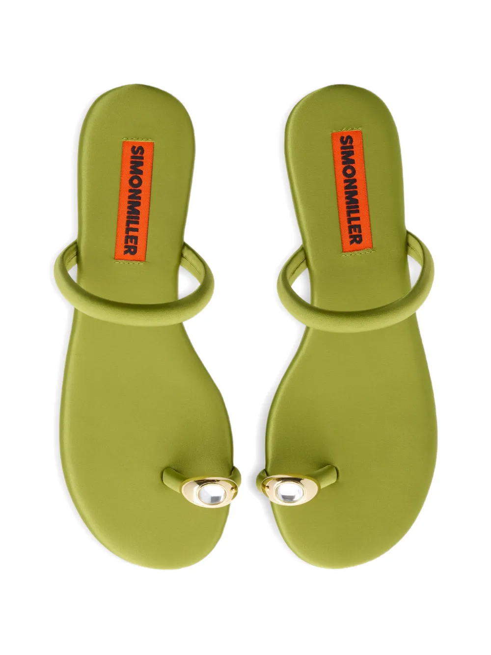 Simon Miller Pipe crystal-embellished sandals Groen