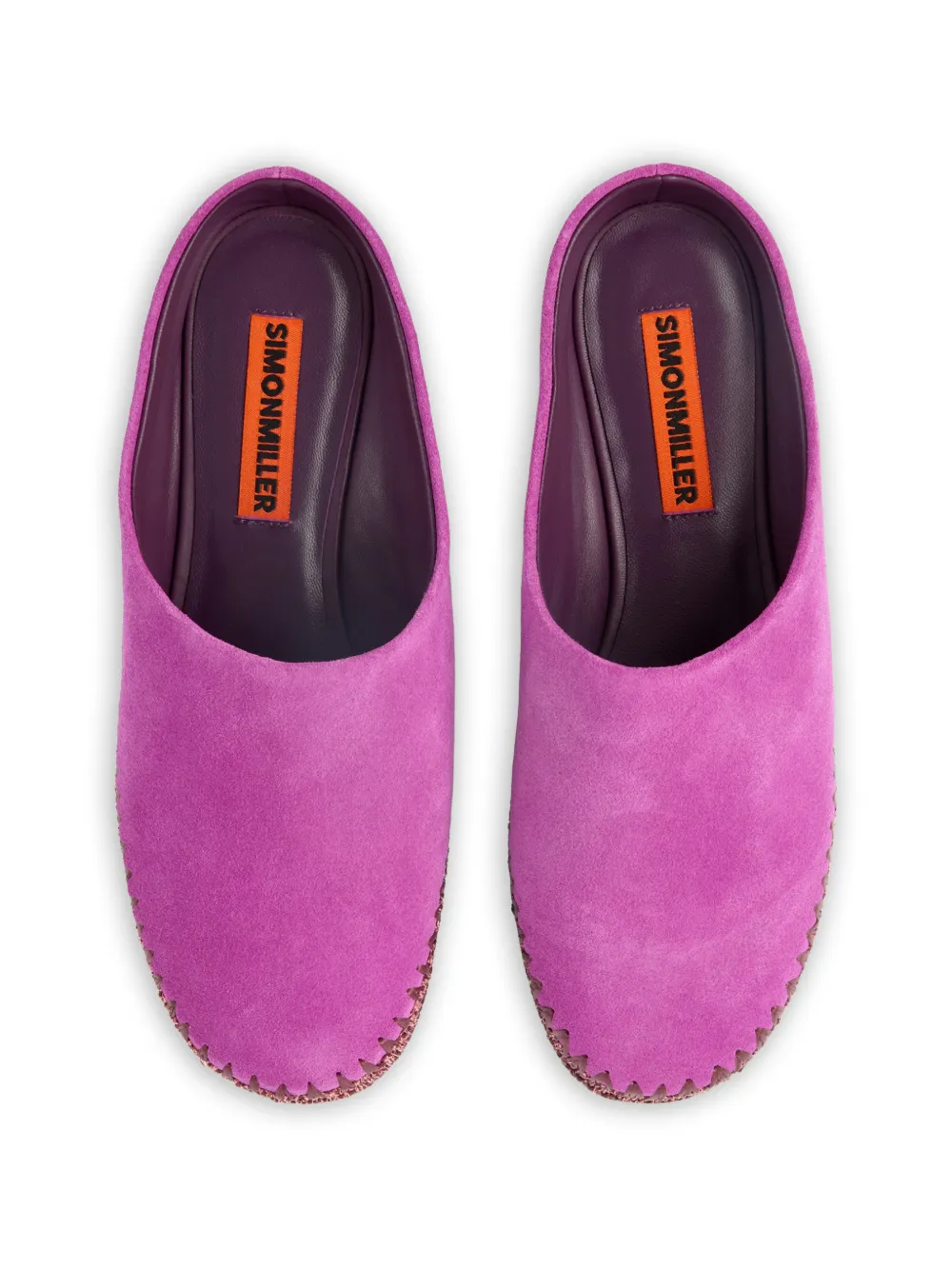 Simon Miller Riad whipstitch-trim mules Roze