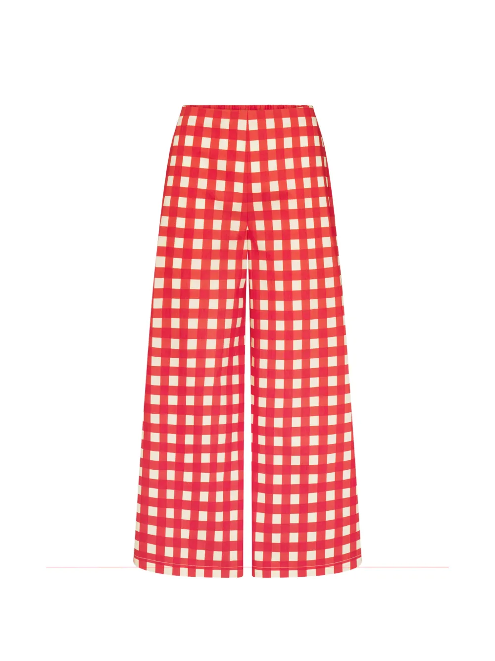 Simon Miller Toni gingham cropped palazzo pants - Rosso