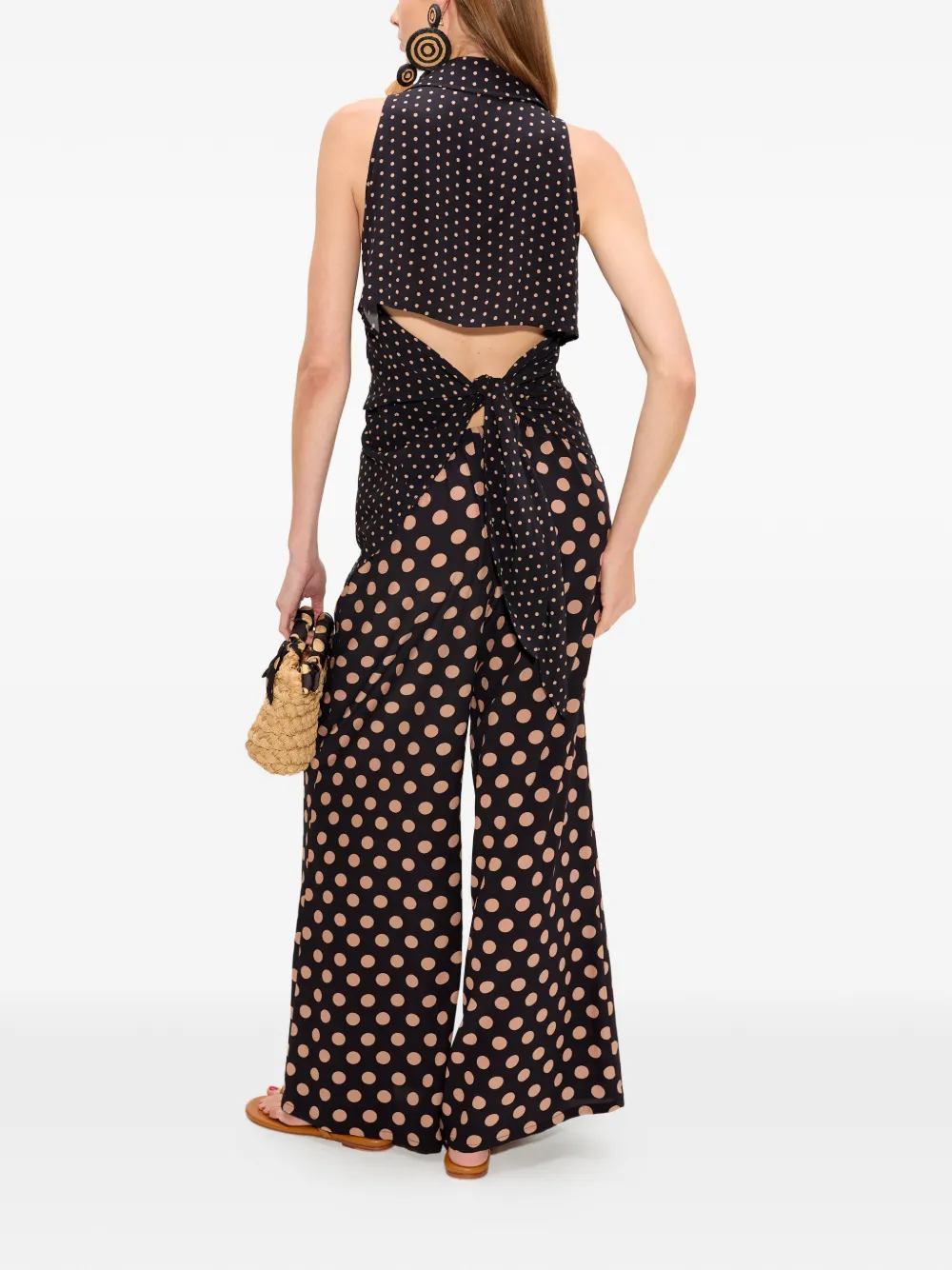 Simon Miller Loch mouwloze blouse met stippen Zwart