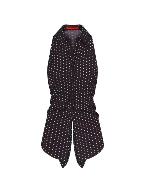 Simon Miller Loch polka-dot sleeveless shirt